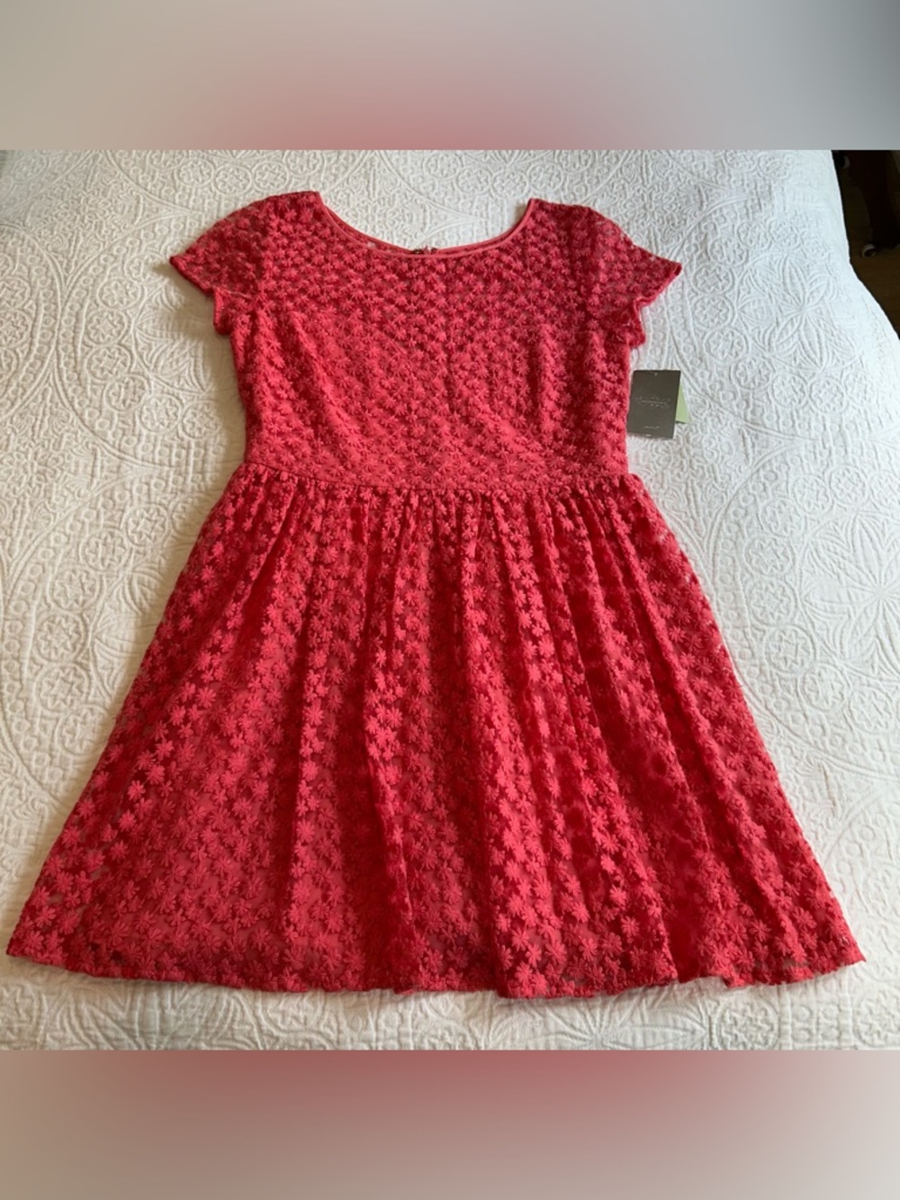 NWT Artelier Red Floral Lace Party Dress